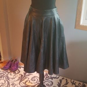 Faux leather skirt